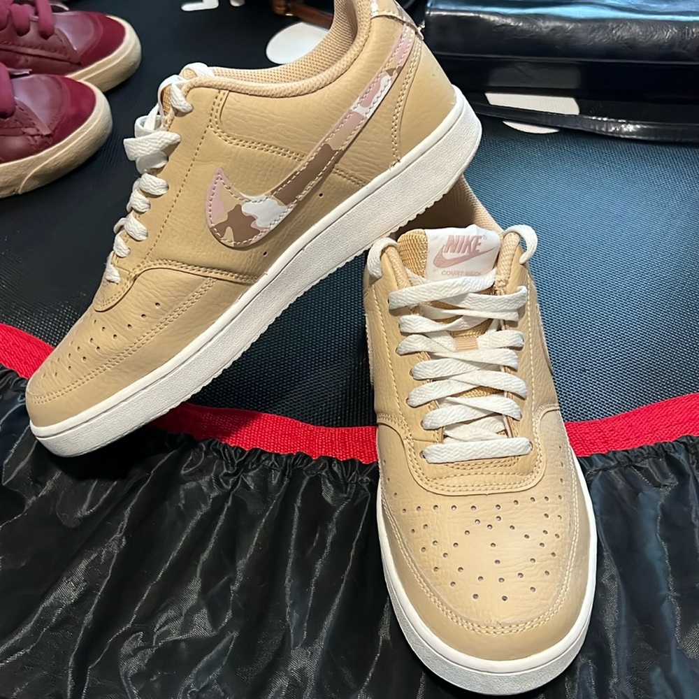 Nike Wmns Court Vision Low 'Sesame Camo'